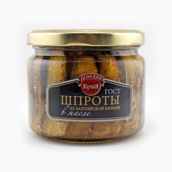 Шпроты ДОНСКАЯ КУХНЯ в масле 270 гр ст/б